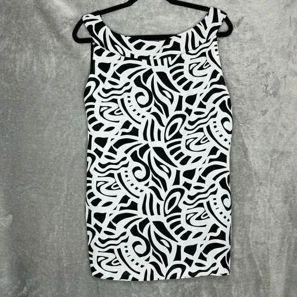 Dana Kay 18W 1X Shirt Top White Geometric Sleeveless Round Neck Embellished‎ - Picture 4 of 7